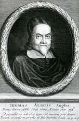 Porträt von Thomas Albius (White), 1713